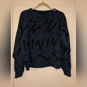 Blue Lightning Bolt Sweater